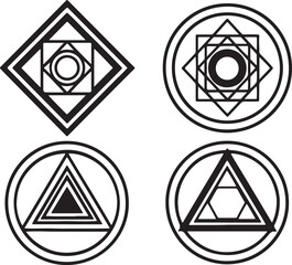 Sacred Geometry Icons & Abstract Symbol Designs for Modern Art and Spiritual Branding


