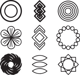  Diverse Abstract Geometric and Organic Shapes