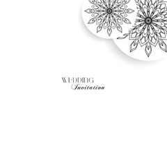 Fototapeta premium Elegant Black and White Wedding Iinvitation Card