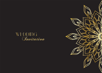 The Gold Mandala Wedding Iinvitation Card