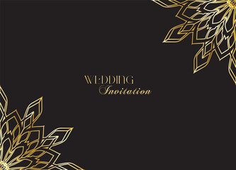 The Gold Mandala Wedding Iinvitation Card