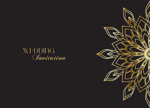 The Gold Mandala Wedding Iinvitation Card - Powered by Adobe