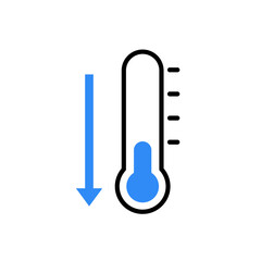 温度計のシンプルなアイコン