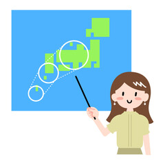 台風の進路を説明するイラスト