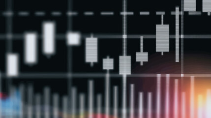 Financial Chart: A dynamic illustration of market data unfolds with sharp, defined lines and engaging color, showing a business growth graph. Capturing the intricacies of trends.