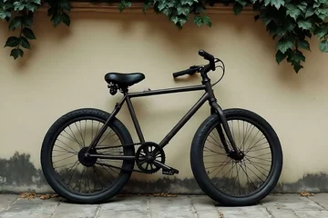 Gordijnen old bicycle in the street © Елена Киричкова