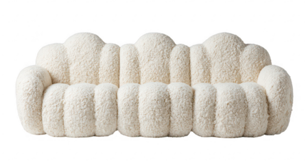 Creamy white tufted sofa