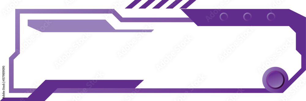 Poster hud gradient frame futuristic game element isolated