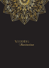 The Gold Mandala Wedding Iinvitation Card