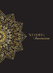 The Gold Mandala Wedding Iinvitation Card