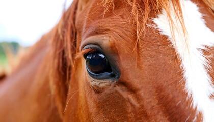 Close-up of a horse's eye