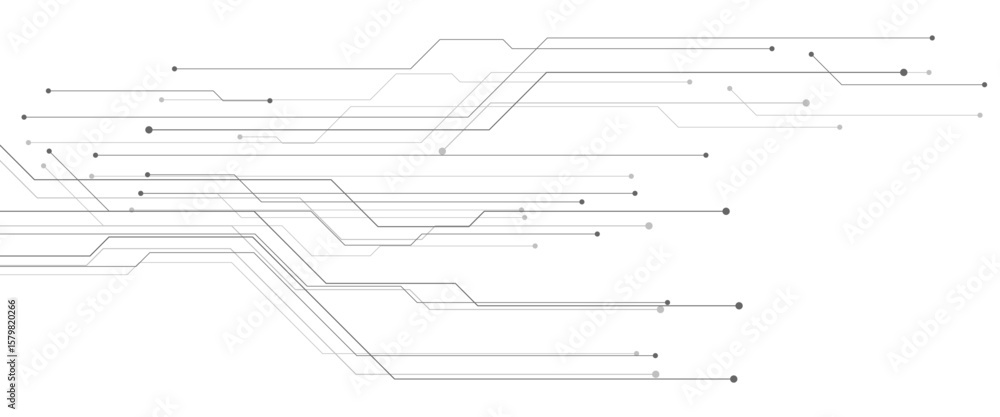 Poster vector abstract digital technology communication dots and lines background with social networking