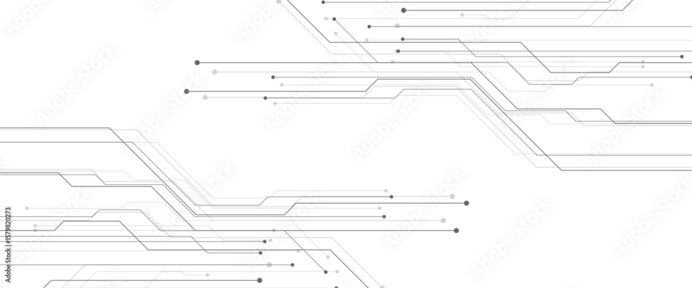 Poster vector abstract digital technology communication dots and lines background with social networking