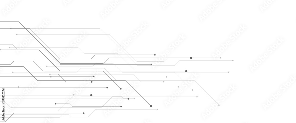 Poster vector abstract digital technology communication dots and lines background with social networking