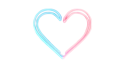 pink heart isolated on white