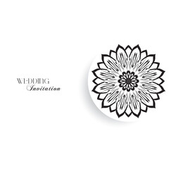 Elegant Black and White Wedding Iinvitation Card