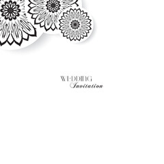 Elegant Black and White Wedding Iinvitation Card