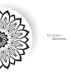 Elegant Black and White Wedding Iinvitation Card