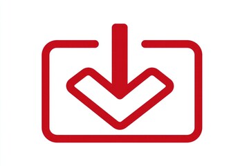 Red download icon
