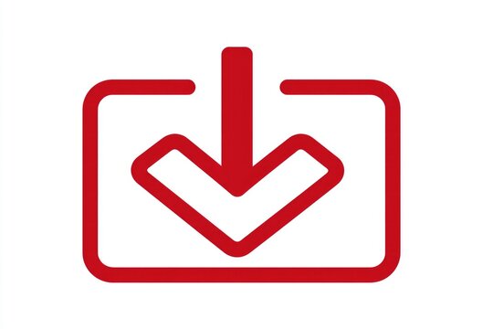 Red download icon