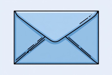Light-blue envelope icon, outlined in black