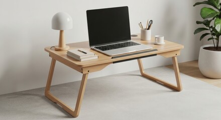 Portable Lap Desk Bed Tray Table for Laptop Work and Study with Folding Legs