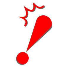 驚くビックリマークのイラスト素材