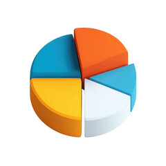 Obraz premium Colorful pie chart with 4 segments