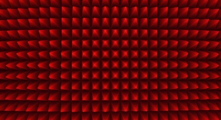 Fototapeta premium Crimson Pyramid Matrix Red Dimensional Grid Abstract Pattern Background.