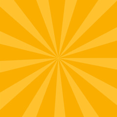 黄色とオレンジ色のサンバースト背景イラスト
