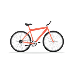Simple Vector Illustration of a Bicycle with Exaggerated Thick Black Lines – Minimalist Bold Outline Bike Design for Icon or Logo Use
