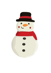 snowman isolated on white