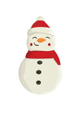 snowman with santa claus hat