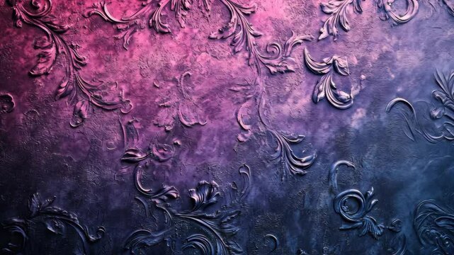 Intricate floral pattern with a gradient background showcasing elegance and texture