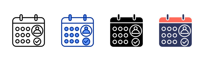 Appointment Booking icon sheet multiple style collection