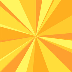 黄色やオレンジ色のサンバーストのイラスト