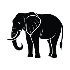 Fototapeta premium majestic-elephant-silhouette-icon-include-after-on.eps