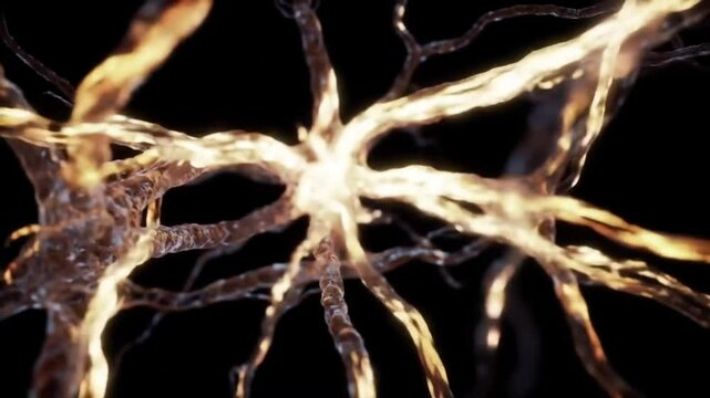 Futuristic illustration of a neural network design featuring interconnected nodes and layers. Abstract, tech-inspired visuals with glowing lines and digital mesh patterns. Ideal for AI and machine lea