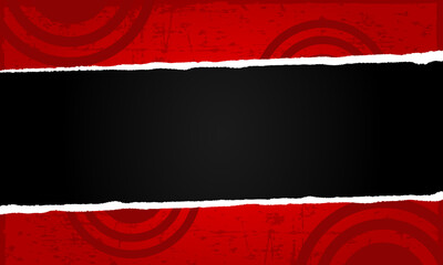 Pop art comic background with torn paper, red grunge and geometric effect. Comic book cartoon speech bubble for text. Cartoon red grunge background for text template.