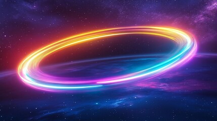 Obraz premium Cosmic Ring: Nebula Glow