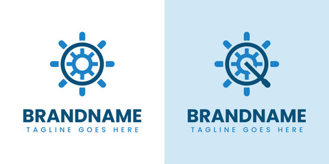 Letter O and Q Rudder Ship Logo, symbolizing guidance, leadership, and direction © Prayoga