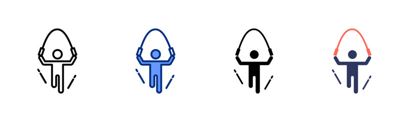 Jump Rope icon sheet multiple style collection