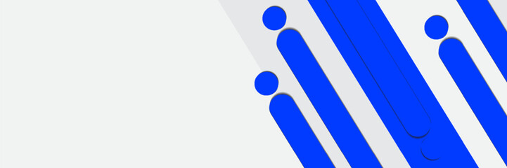 Modern abstract vector with bold diagonal blue stripes and rounded ends on a light gray background. Energetic and clean design for tech, web, or branding themes.
