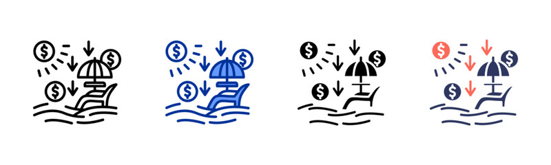 Passive Income icon sheet multiple style collection