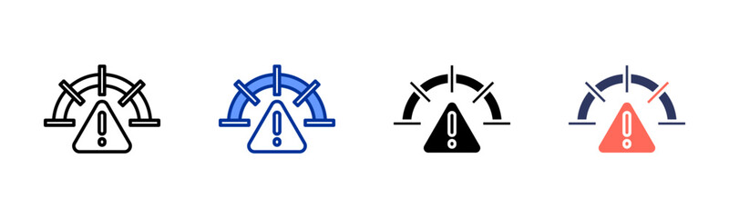 Risk icon sheet multiple style collection