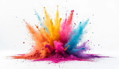 Colorful watercolor splash background with artistic paint textures and decorative patterns