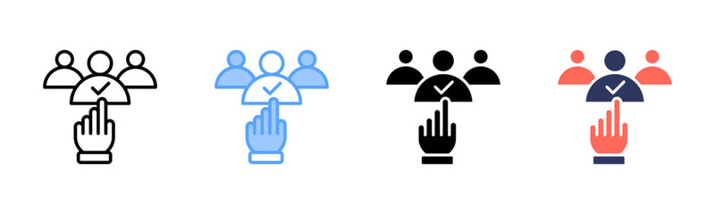Candidate Selection icon sheet multiple style collection