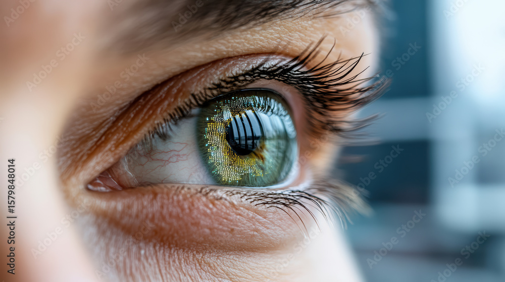 Poster customizable ai driven eye implants showcase intricate details and vibrant colors