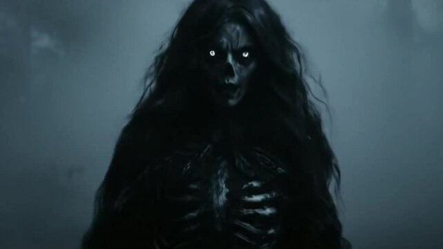Terrifying Ghost Woman at Night