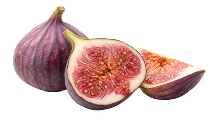 Fresh figs whole and cut open delicious and healthy fruit antioxidant rich food photography close up shot